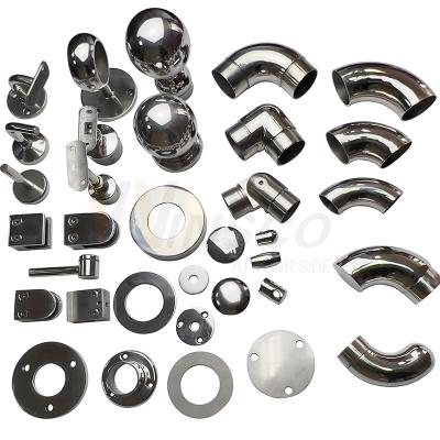 China Inox Stair Balustrade Fittings SUS 201 304 316 Stainless Steel Railing Components Glass Handrail Accessories Te koop