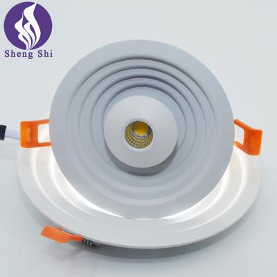 China Best modern led downlights 2021 7 inch round 25W white COB SMD hotel ceiling spot light recessed 3 in 1 led downlight for sale