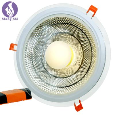 China Good Price High Quality Modern 5W7w9w12w15w 25w Round Mini White Aluminum COB Enclosed Ceiling Light Three-color Dimming LED Spotlight for sale