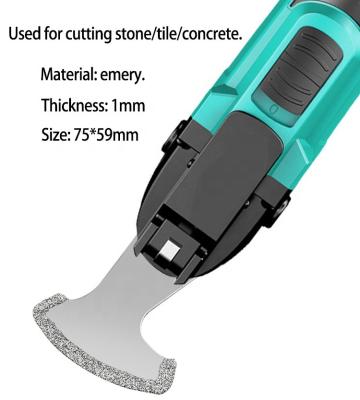 China Used For Cutting Stone / Tile / Concrete Tool Diamond Grit Multi Oscillating Grout And Abrasive Grinding Blades for sale