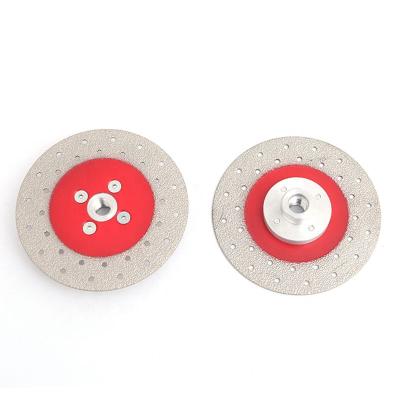 China Quick Removal On Concrete Floors 115mm 4.5inch Double Sided Diamond Cut Grinding Wheel Vacuum Brazed Cup Wheel For Concrete Granite Marble Stone Tile for sale