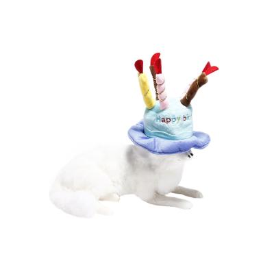 China New Viable Pet Personalized Happy Birthday 2022 To Pursue And Cat Modeling Adjustable Pet Birthday Party Candle Hat for sale