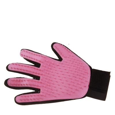 China Viable Cleaning Massage Deshedding Sweep Cat Gentle Dog Grooming Glove Bathing Shower Pet Hair Remover Silicones Glove for sale