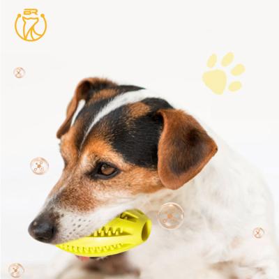 China Viable Made in China Rubber Pet Toys Cleaning Balls Chew Toys Tooth Balls Food Dog Cleaning Toy for sale