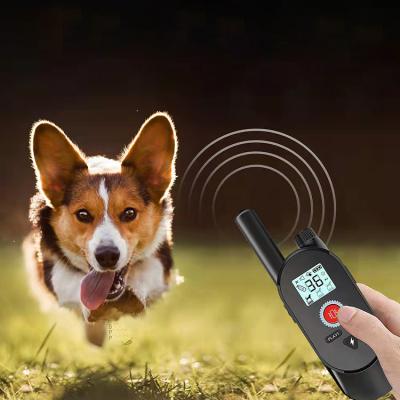 China Durable Waterproof Rechargeable Anti Bark Electronic Dog Training Remote Control Collar With Nylon Rope for sale