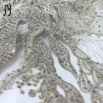 China France 2020 Sustainable Lace Up New Sequins Fabric Design With Stone for sale