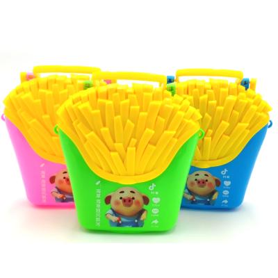 China cute satchel shape potato chips kids snacks with toys bean candy choco ball cookie inside the BALL for sale