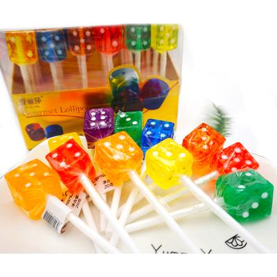 China Korea Normal Lucky Dice Lollipop Food Snack Wholesale Sugar Candy With Wine Hot Sale Casino KTV Party for sale