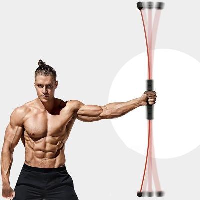 China Home Training Exercise Fit Body Elastic Fitness Bungee Stick Flexi Muscle Vibration Bar Fitness Bungee Stick Rod for sale