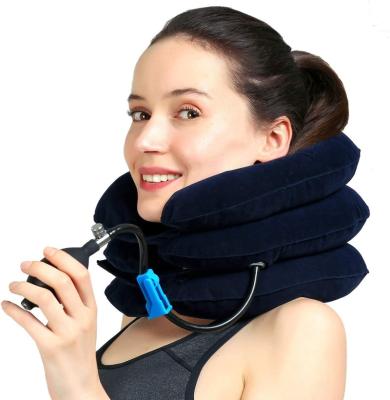 China Reduce Chiropractic Cervical Pain Neck Pain Inflatable Neck Traction Device Neck Support for sale