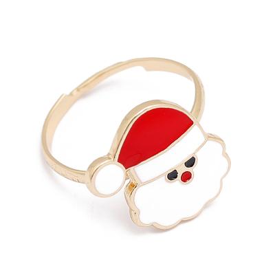 China Christmas Xmas Rings Cartoon Snowman Openings Ring Jewelry Cheap Factory Promotion 2021 Direct Selling for sale