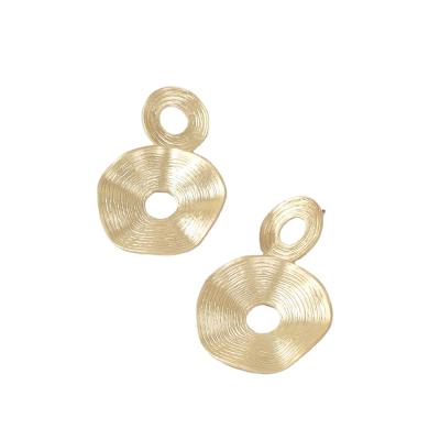 China 2021 FASHIONABLE fashion circle temperament earrings personality simple mix metal geometric earrings for woman for sale