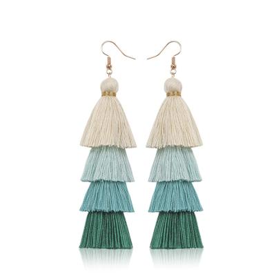 China Fringe Bohemian Earrings BOHEMIA Style Handmade Tassel Earrings For Women Fashion Jewelry Wholesale for sale