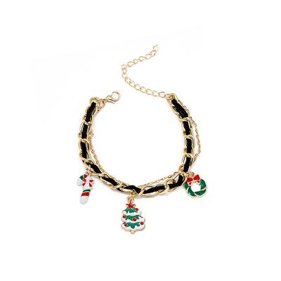 China 2021 New Arrival FASHION Christmas Multilayer Chain Bracelets For Women Low Price Christmas Jewelry Wholesale Christmas Gifts for sale