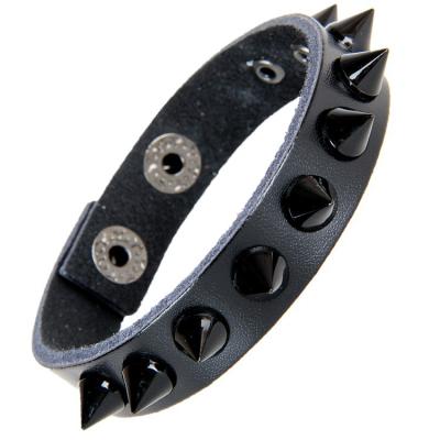 China European and American fashion punk leather bracelets rivet leather bracelets for men and women for sale