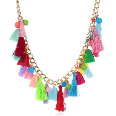 China BOHEMIA Wholesale Bohemian Necklace Bohemian Women Fringed Plush Necklace Bohemian Jewelry For Ladies for sale