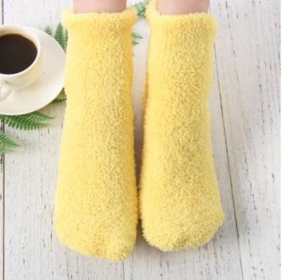 China Factory direct red fleece holiday antibacterial hot sale bulk fluffy socks for sale