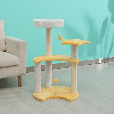 China Sisal Factory Wholesale Cat Tree Scratcher Modern Cat Tree High Sustainable Cat Indoor Climbing Frame Pet for sale