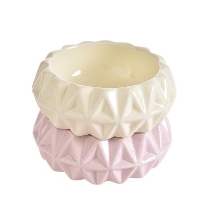 China Manufacture Viable Factory Pet Ceramic Bowl Pet Bowl Round Ceramic Bowl Flowers for sale