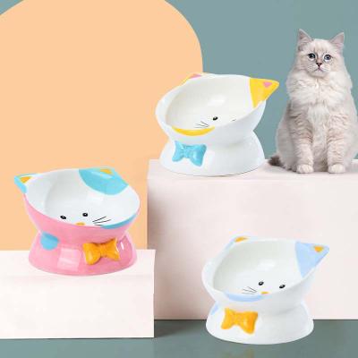 China New Design Automatic Wholesale New Design Raised Cat Bowl Pet Bowl Colorful Ceramic Cute Dog Bowl for sale