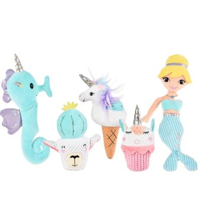 China Wholesale Sound Viable Toy Plush Toy Bite Release Toy For Pet Mermaid Pet Animal for sale