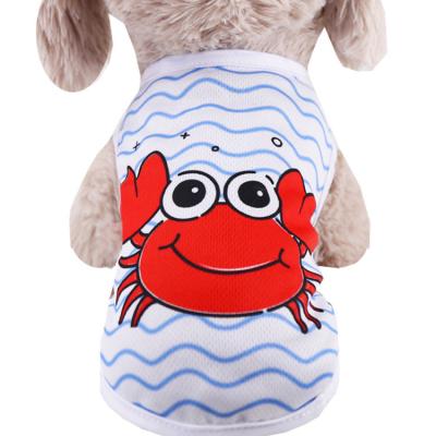 China Strap Vest Pet Spring And Vest Print Viable Teddy Bichon Frize Summer Breathable for sale