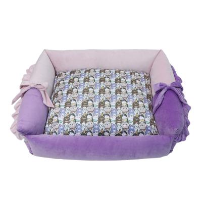 China New Princess Wind Pet Park Series Viable Detachable Pet Beds Cute Plush Dog Pet Bed for sale