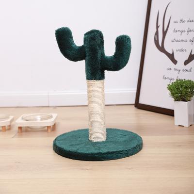 China Fashion Viable Wholesale Trend Sisal Paper Tube Regular Durable Cactus Cat Scratching Post Pet Tree for sale