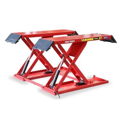 China Small Shear Car Lift Lift 1.2 Meter Maintenance And Maintenance Waterproof Movable Free Groove Installation 4000kg for sale