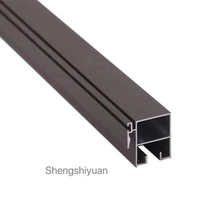 China door & Aluminum Framed Sliding Window Stained Glass Frame Wardrobe Door Aluminum Extrusion Profile for sale