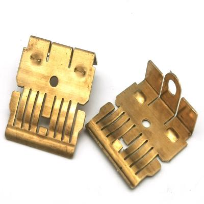 China Industrial Equipment Precision Metal Stamping Processing Shrapnel Red Copper Brass Custom Material Cover Tension Armature Processing for sale