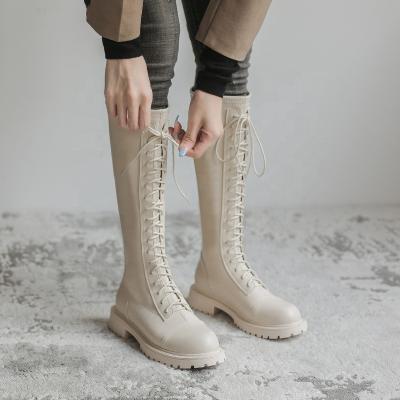 China Long boots 2021 new but knee-net celebrity Martin boots high-tube female thick-soled all-match British knight boots à venda