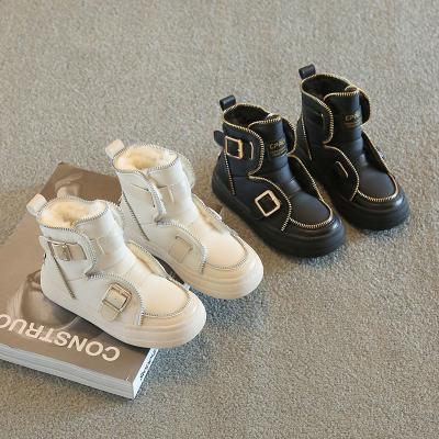 China Children's shoes winter children's snow boots plus velvet thickening girls cotton shoes fashion sports and leisure boys warm boo for sale