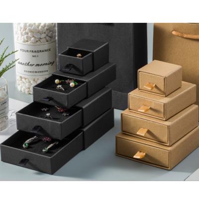 China Recyclable Wholesale Custom High Quality Craft Paper Drawer Box Jewelry Gifts Package for sale