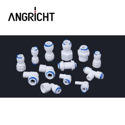 China Plastic POM RO System Quick Connect Hose Pipe Connector , PVC Water Supply Quick Filter Fittings for sale