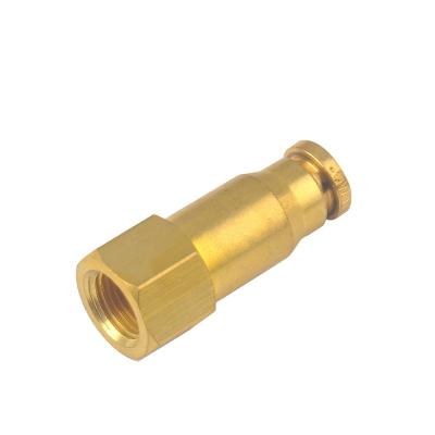 China Female Connector DOT Air Brake Brass Fittings Equal Hose Push-in Tube for sale