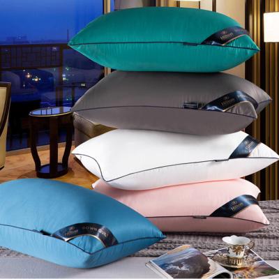 China Anti-Static Cheap Hotel Starts Price 5 Sleep Pillow Breathable 3D Neck Rest Filling Polyester Fabric Washable 1000g hilton pillow for sale