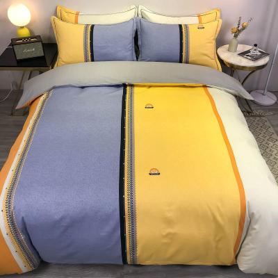 China Color 4 5 6 Color King Queen Size Jeddah Blue Cotton Fabric 4 5 6 Bedding Set 60 Modern Duvet Cover Count Fabric for sale