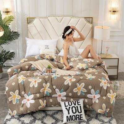 China New Topper Home Mattress Printed Comforter Down Quality White Comforter 4kg Faster Delivery Comforter for sale