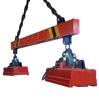 China Building Material Shops Magnetic Rack Lifting Electromagnet For Bundled Rebar And Profiled Steel Magnetic Equipment for sale