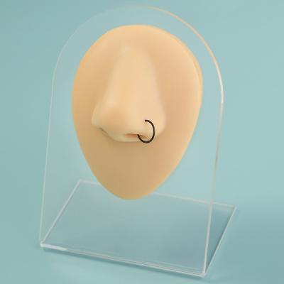 China Punk Gold and Black Stainless Steel Ring Piercing Nose Ring Jewelry Closed O Shape for sale