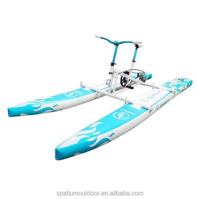 China Warter Sports SPatium Cycles 2023 New Arrival Water Bike Pedal Boats Hydrocycle Inflatable Floating Bicycle for sale