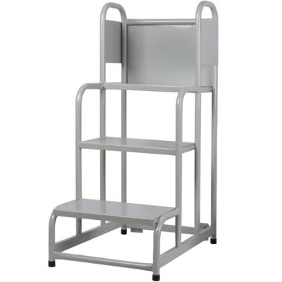 China Morden Design Mobile Supermarket Warehouse Step Ladder Cart Storage Equipment for sale