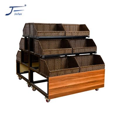 China Double Sided Supermarket And Deli And Fruit Customized Vegetable Store And Rack for sale