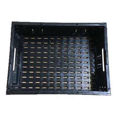 China Good Quality Strong Foldable Stackable Box / Crate Solid Logistics Industry Plastic Turnover Box Transparent / Contain for sale