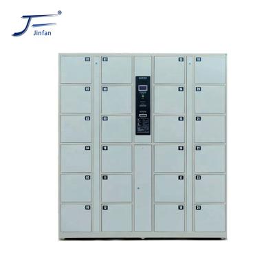 China Luxury Barcode Locker 24 Doors Barcode Supermarket Customized Safe Smart Steel Parcel Storage Cabinet Locker for sale