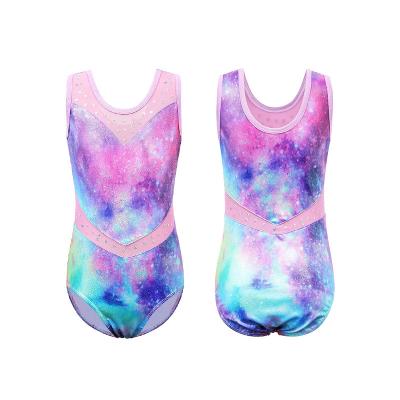 China Comfortable Custom Children Stage Dance Wear Sublimated Printing Practice Costume Dancewear Ballet Leotard For Girls Gymnastics for sale