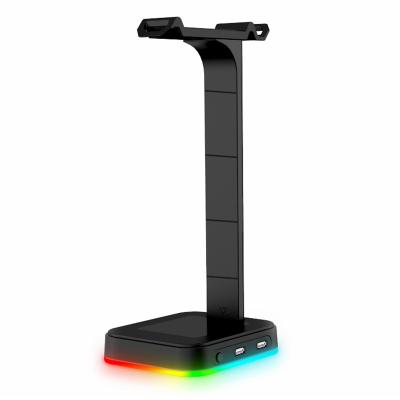 China Durable Universal Headphone Stand RGB Factory Price Backlight Display Portable Gaming Earphone Stand for sale