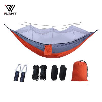 China Travel Portable Adult Anti-rollover Hammock Adult Backpacking Nylon Outdoor Camping Tent With Mosquito Net for sale