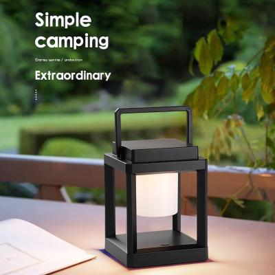 China Eco-friendly Outdoor Camping Lights Rechargeable Portable Waterproof Camp Lantern Body Camping Yellow White Lamp for sale